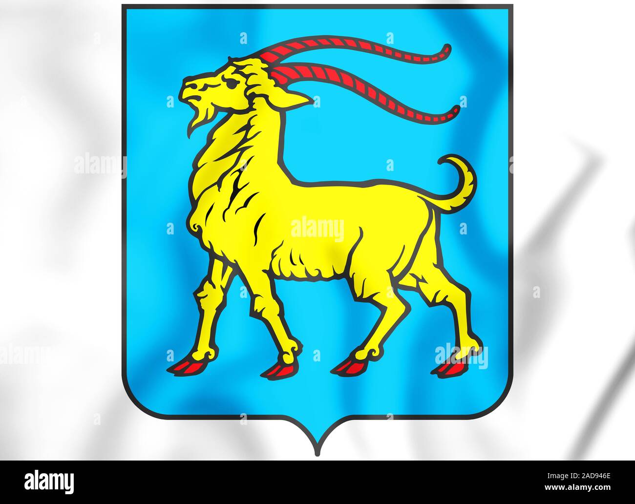 Istria County 3D Coat of Arms, Croatie. 3D Illustration. Banque D'Images