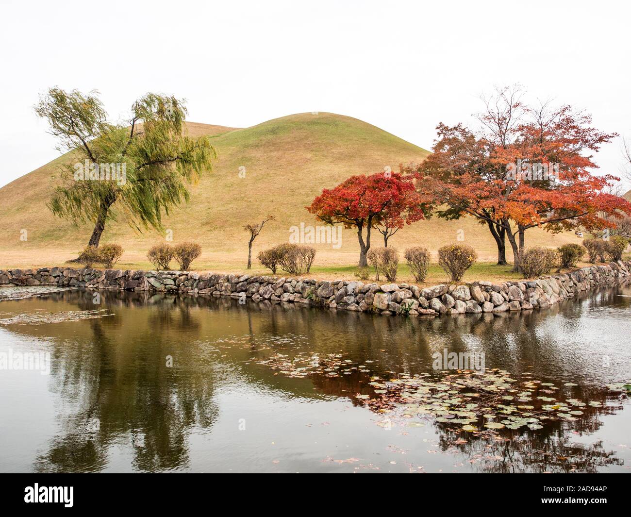 Royaume Silla Tumulus, Daereungwon, Gyejungju, Corée du Sud Banque D'Images