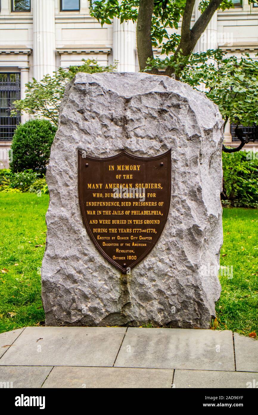 Un cimetière pour les soldats américains qui ont perdu la vie en Pennsylvanie, Philadelphie Banque D'Images