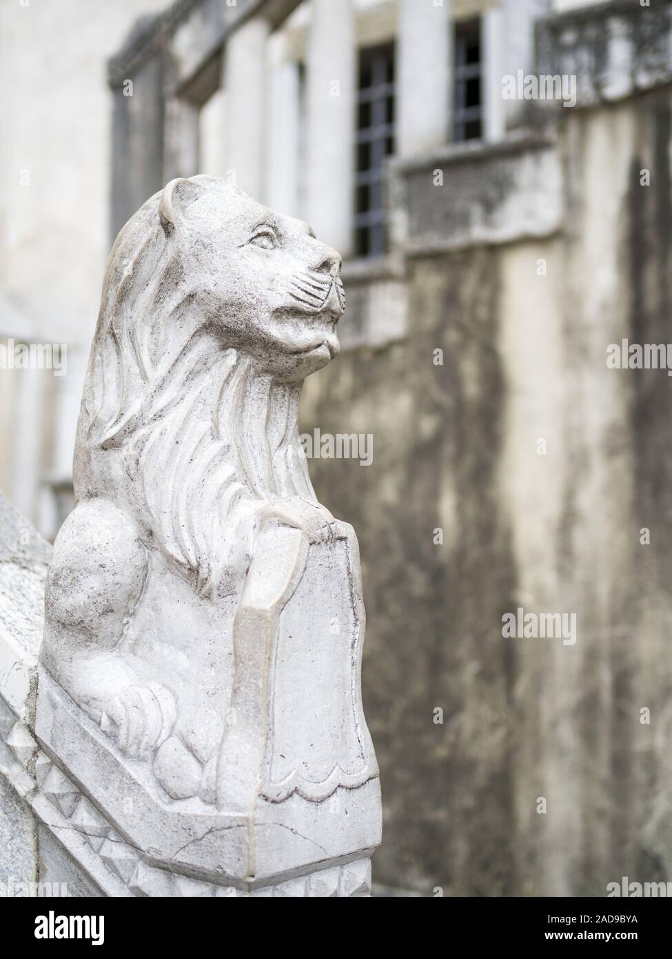 Statue d'un lion venecian à Koper Banque D'Images
