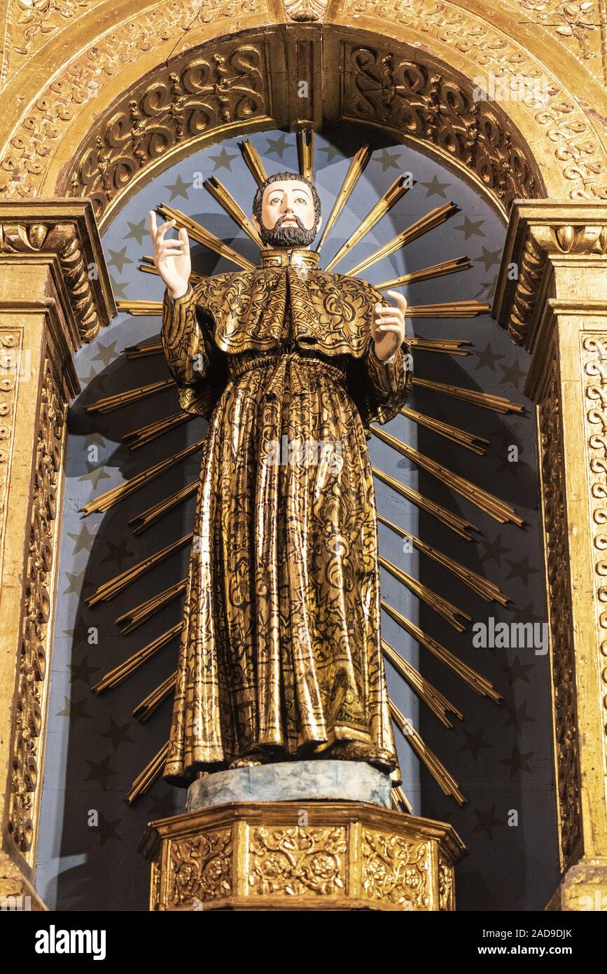 La figure d'un saint, Igreja do Colegio, église des Jésuites, Funchal, Madeira, Portugal, Europe Banque D'Images