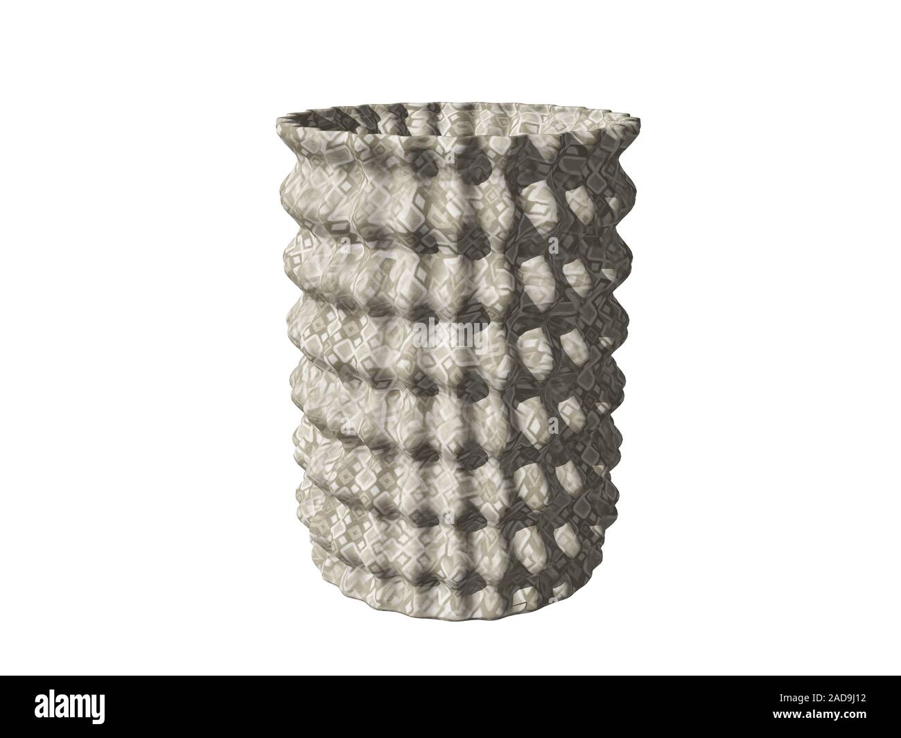 Vase cylindrique en céramique Banque D'Images