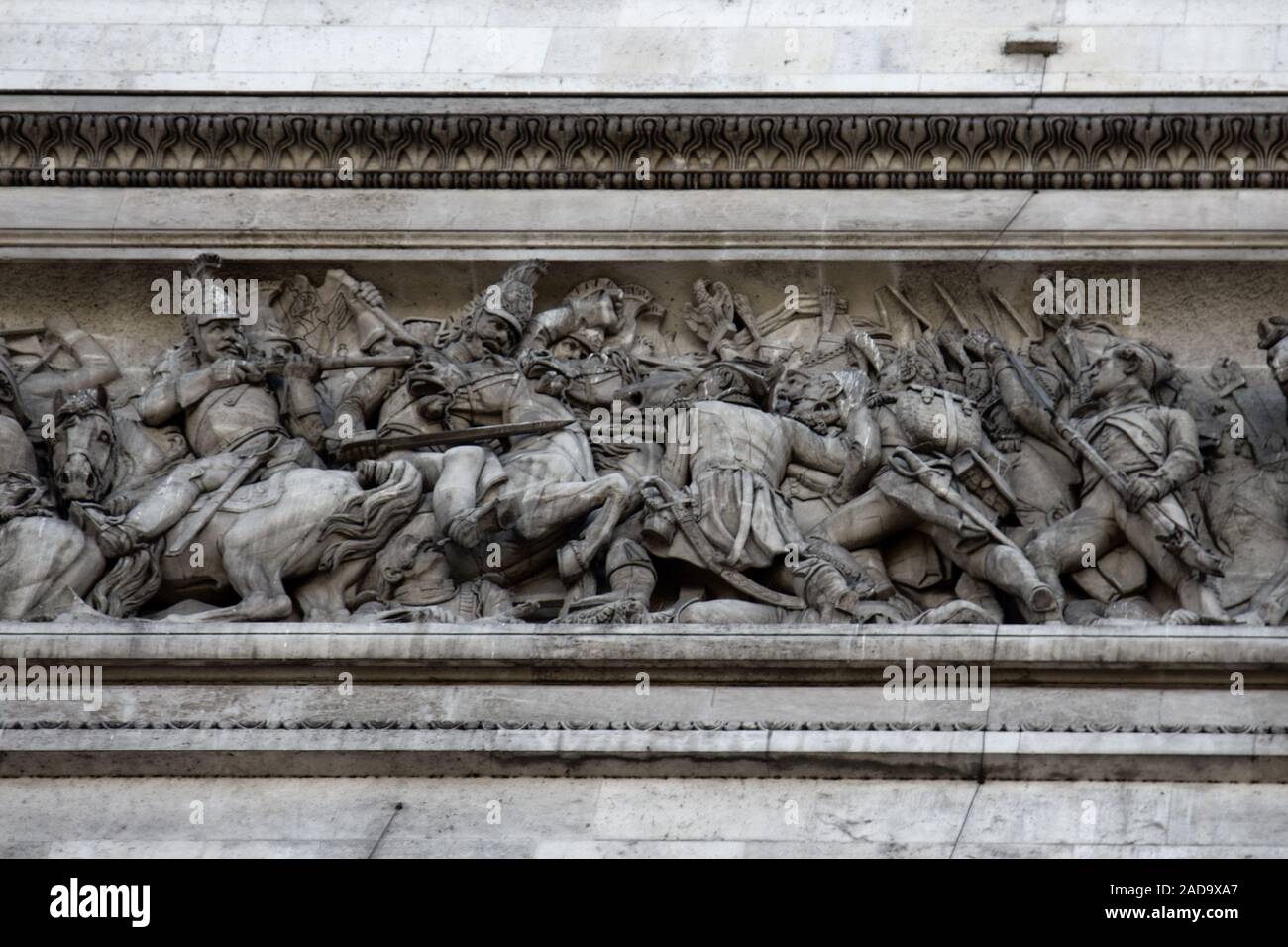 Arc de Triomphe à Paris bas-reliefs Banque D'Images