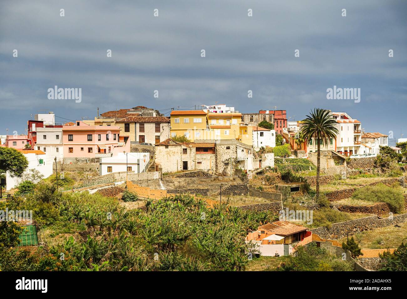 Le célèbre centre historique de Agulo, La Gomera, Espagne Banque D'Images