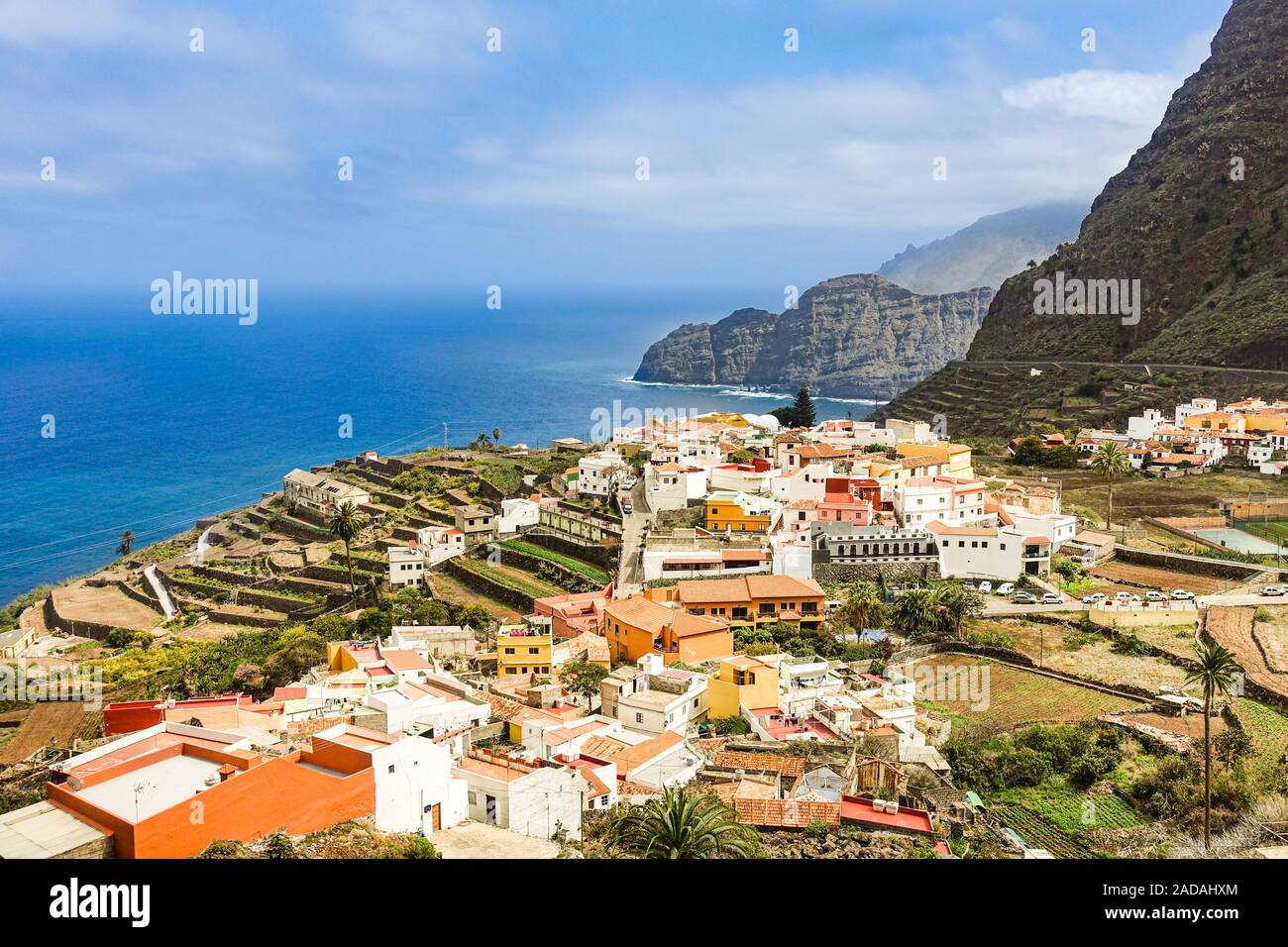 Le célèbre centre historique de Agulo, La Gomera, Espagne Banque D'Images