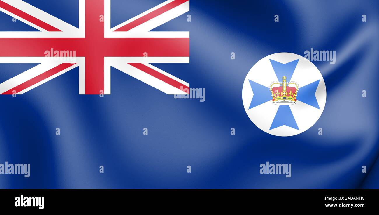 Pavillon 3D du Queensland, Australie. 3D Illustration. Banque D'Images