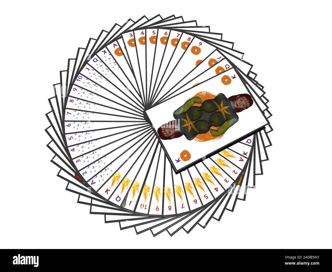Cartes à jouer comme une feuille de match Banque D'Images