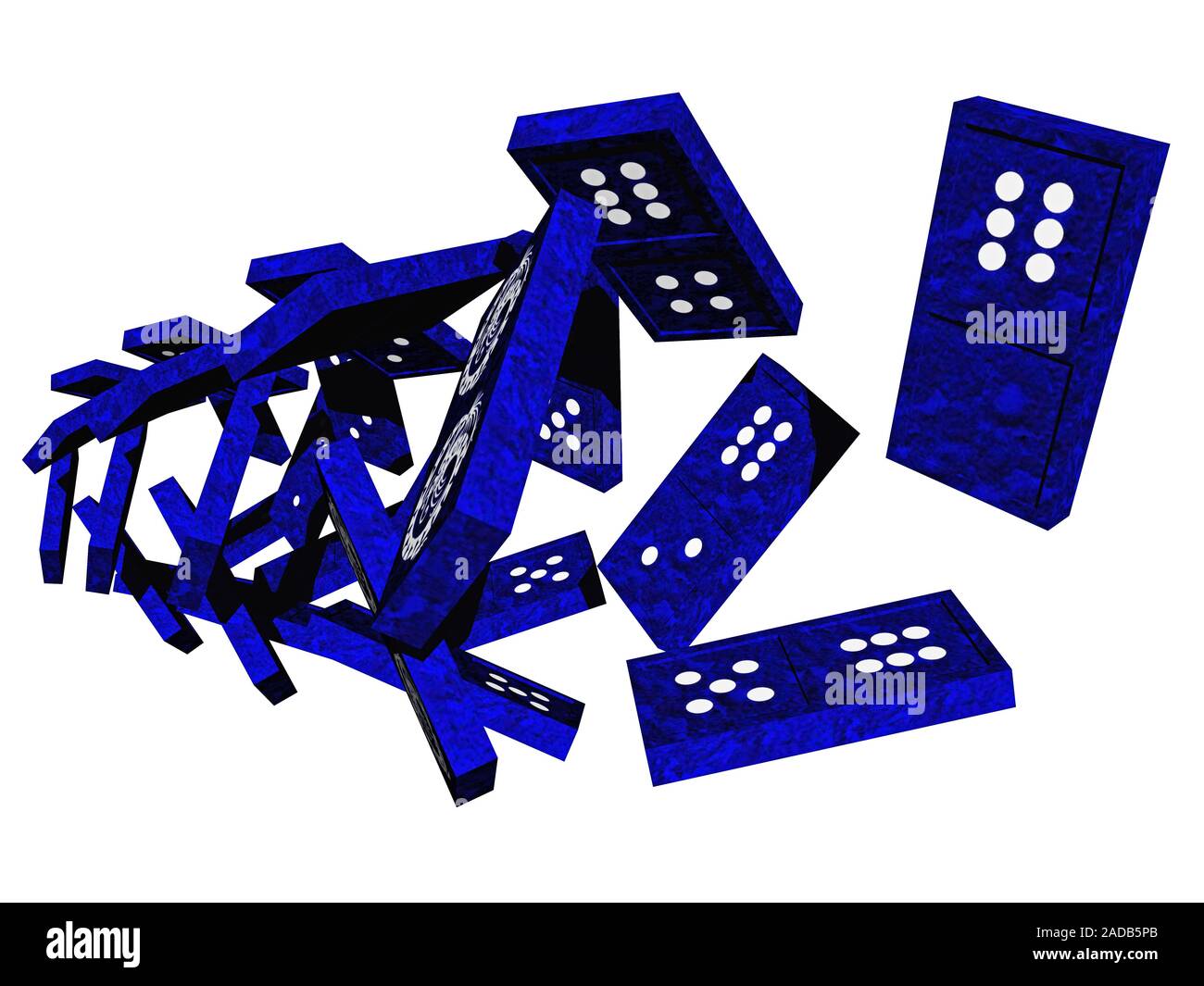 Dominos organisées différemment Banque D'Images