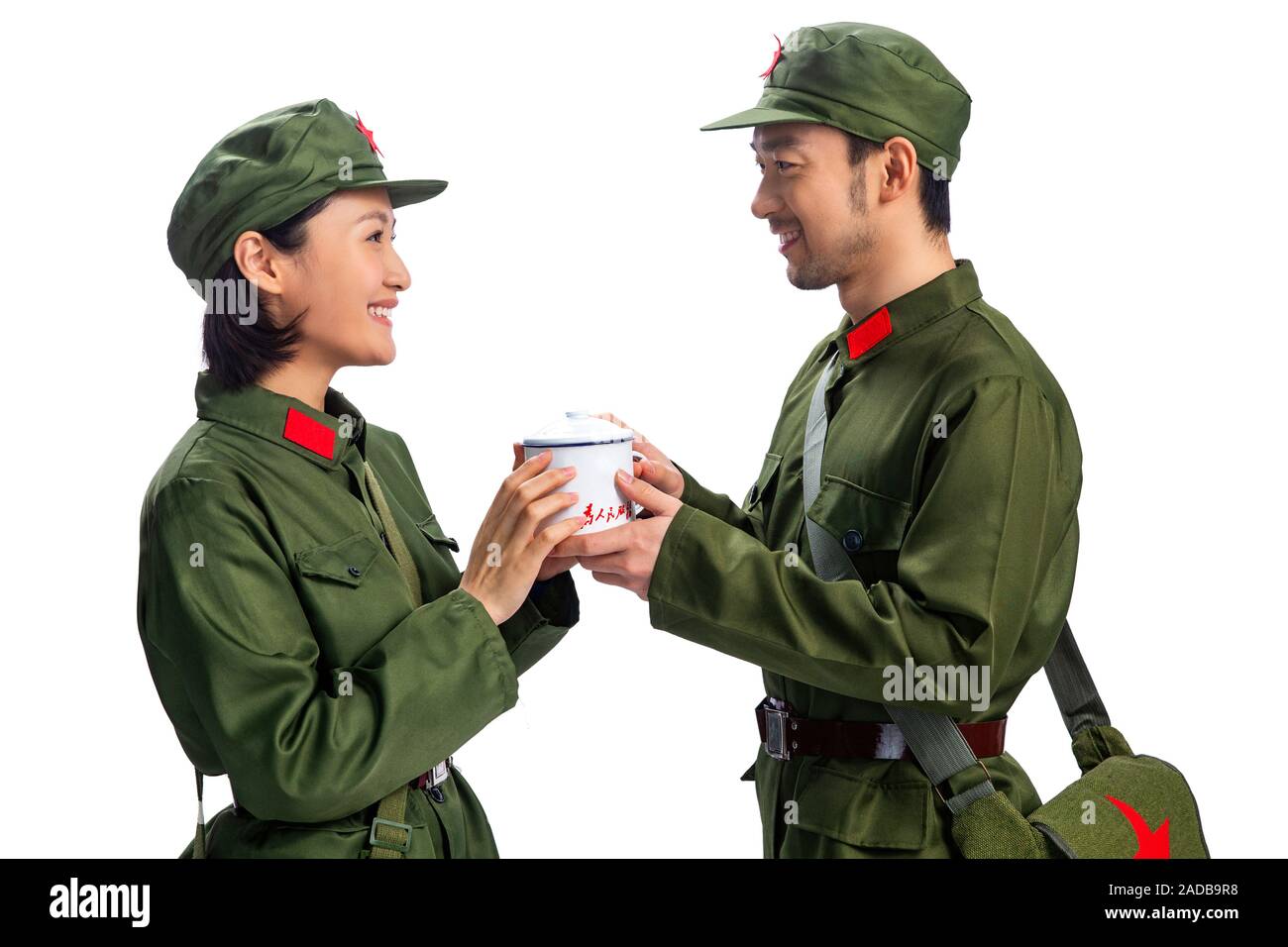 Les jeunes couples, en uniforme Banque D'Images