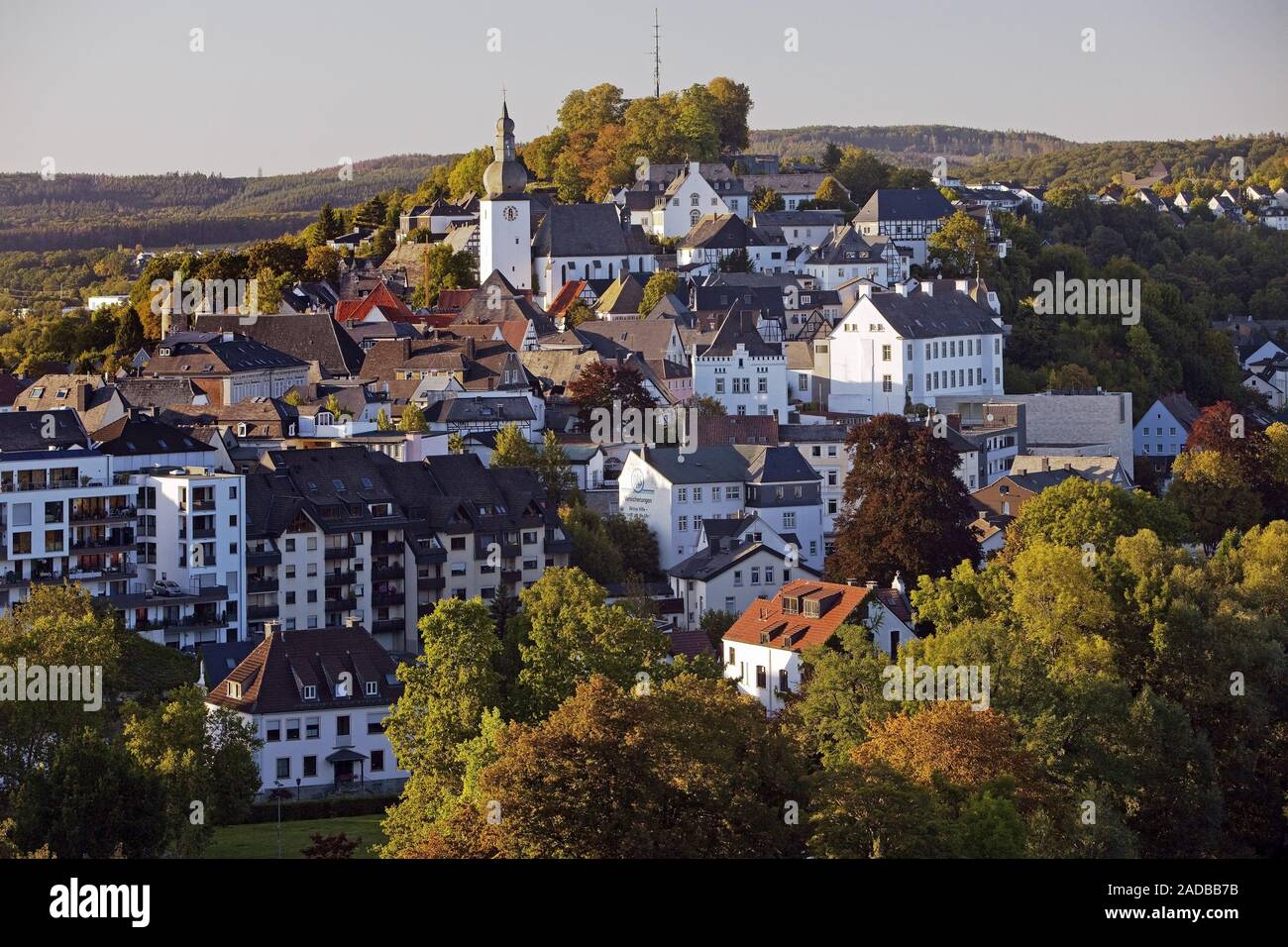 Vieille ville et la colline du château, Arnsberg, Sauerland, Rhénanie du Nord-Westphalie, Allemagne, Europe Banque D'Images