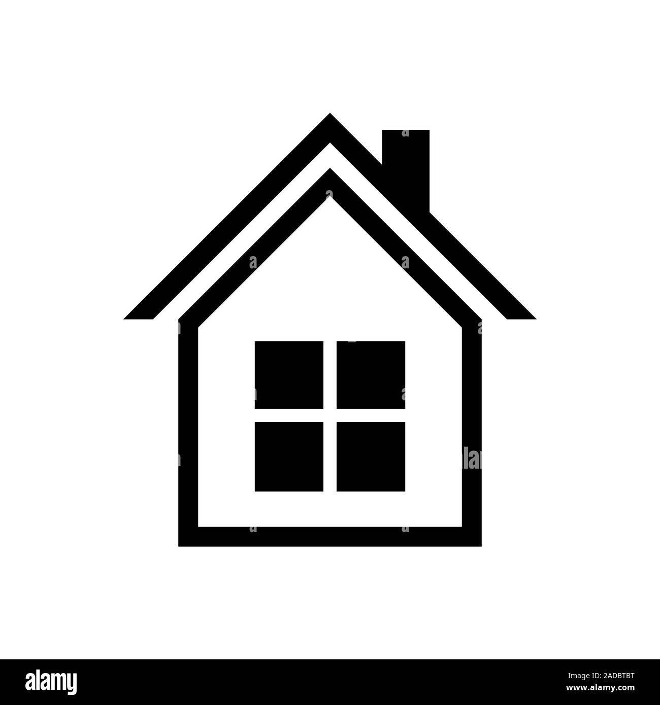 Chambre simple vecteur icône symbole logo Illustration de Vecteur