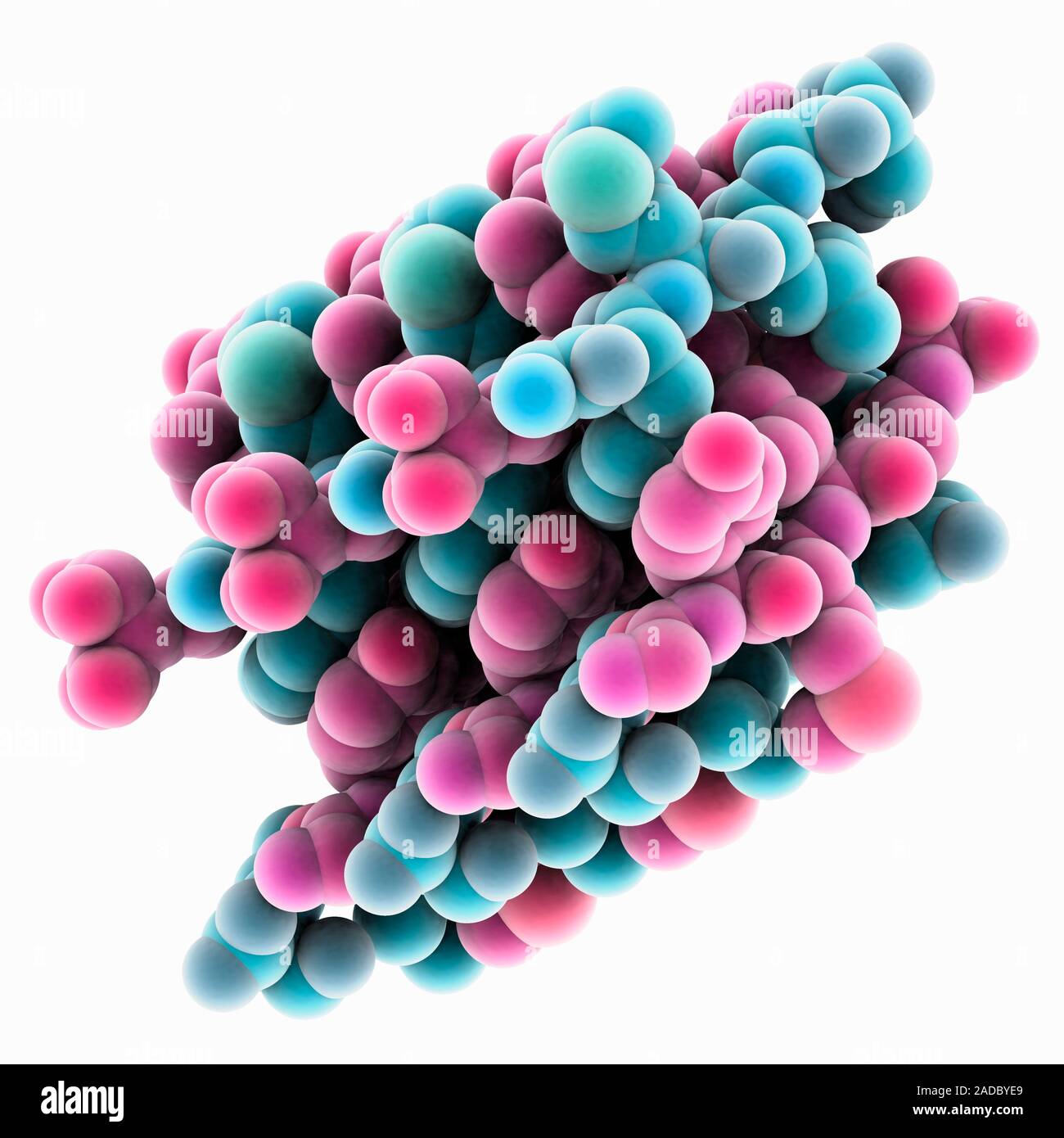 Molécule de protéine prion humaine. Modèle d'ordinateur montrant la ...