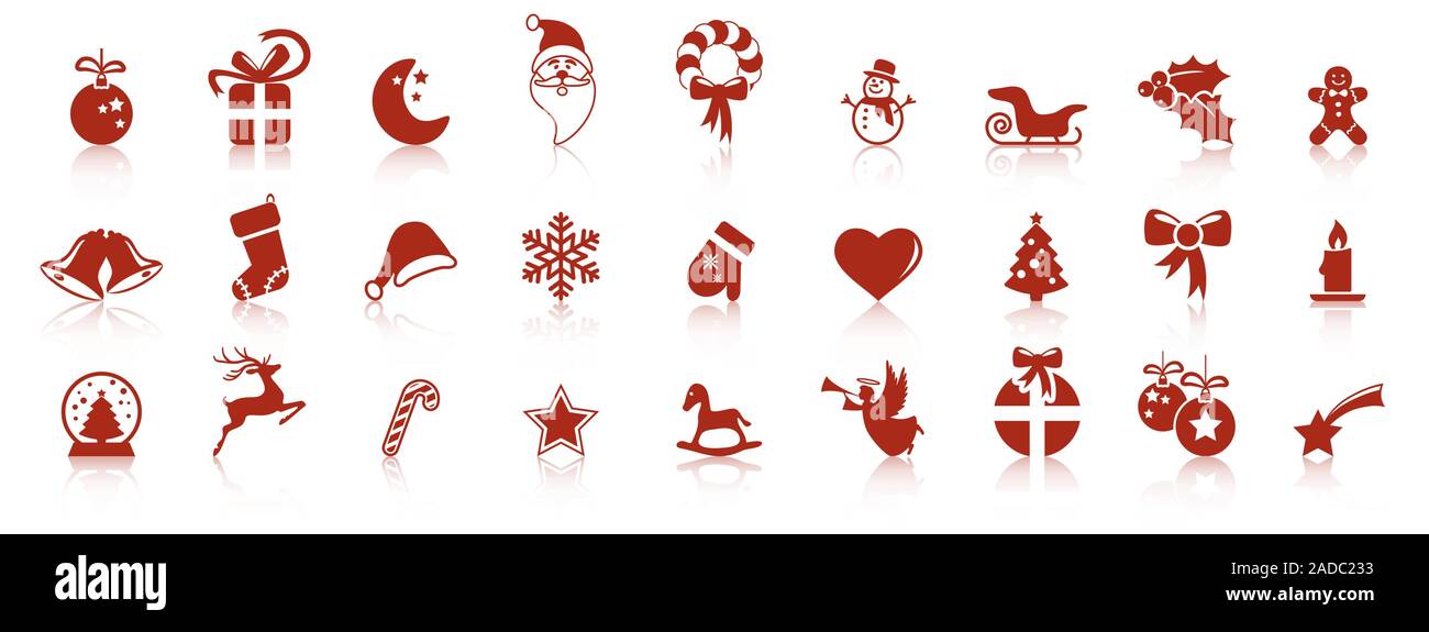 Collection d'icônes abstraites avec des réflexions pour Noël et l'heure d'hiver concepts Illustration de Vecteur