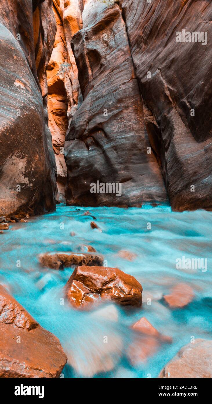 Rivière turquoise en face de la tombe de Kanarraville Kanarraville, Utah, USA Banque D'Images