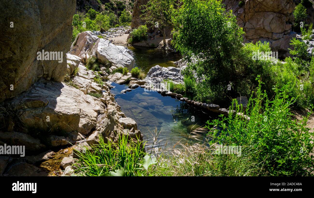 Deep Creek Hot Springs en Californie, USA. Banque D'Images