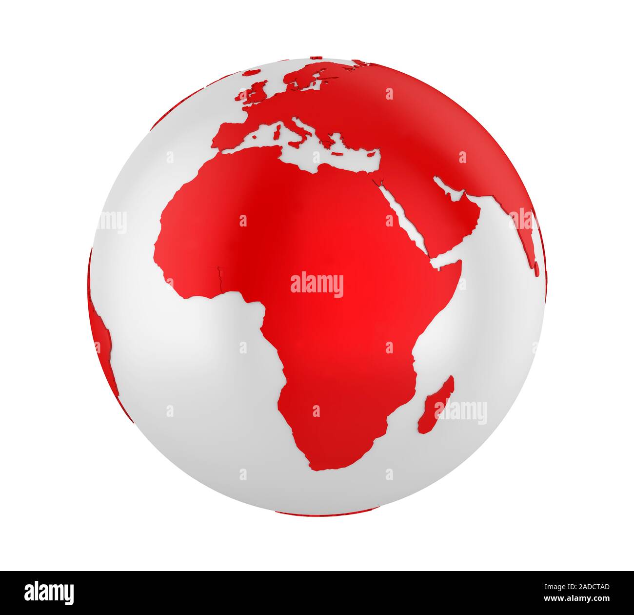 Globe de la terre isolé sur l'Afrique Banque D'Images