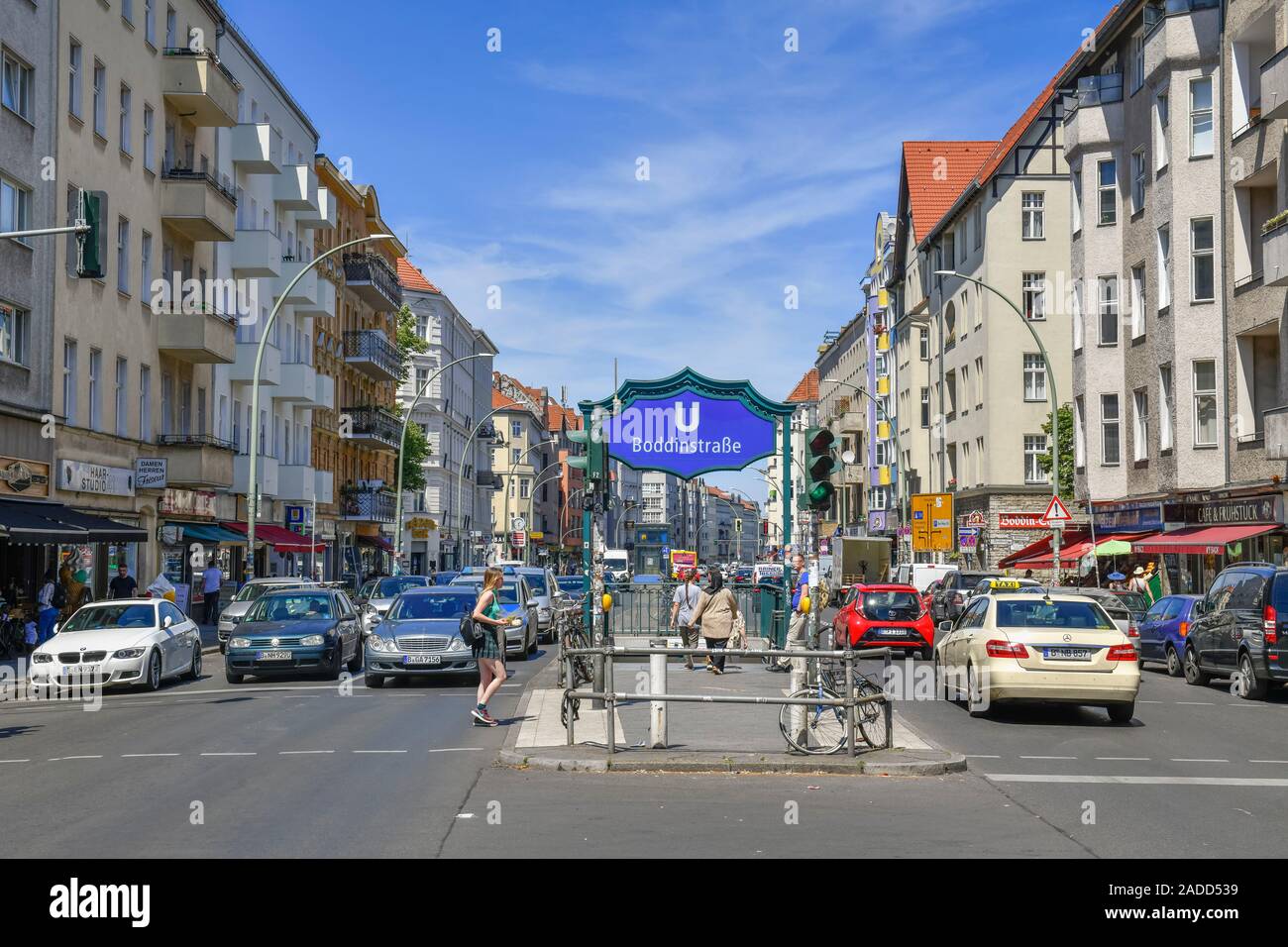 Hermannstraße, Boddinstraße, Neukoelln, Berlin, Deutschland Banque D'Images