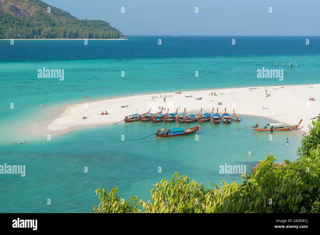 La célèbre bande de sable blanc, Ko Lipe, Thaïlande Banque D'Images