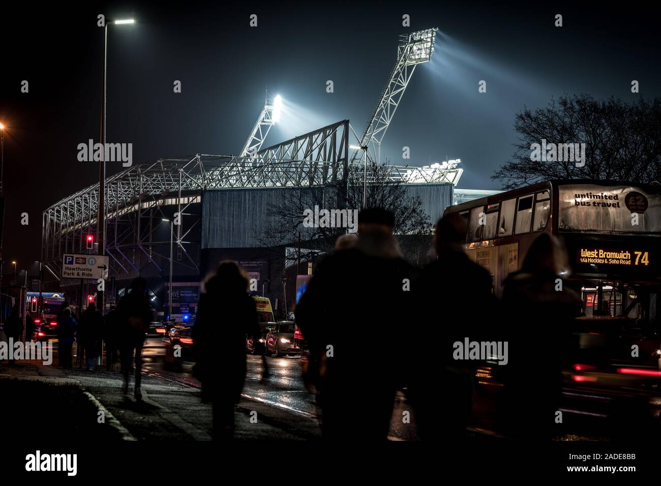 27/11/2019 Stade de football The Hawthorns home à West Bromwich Albion avant le match contre Bristol City regardée par 22 197 supporters. Banque D'Images