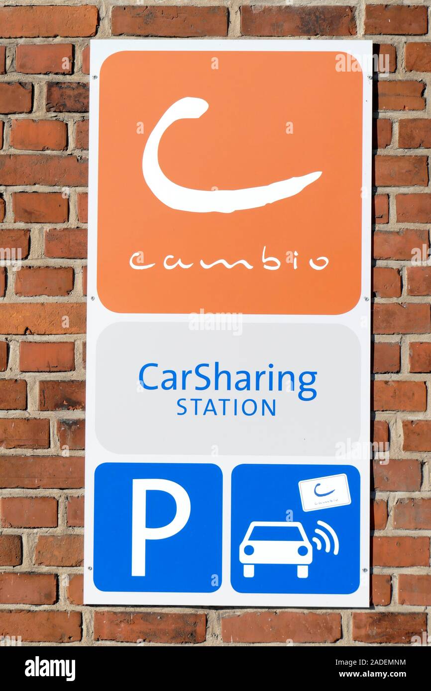 Inscrivez-Cambio Carsharing, Allemagne Banque D'Images