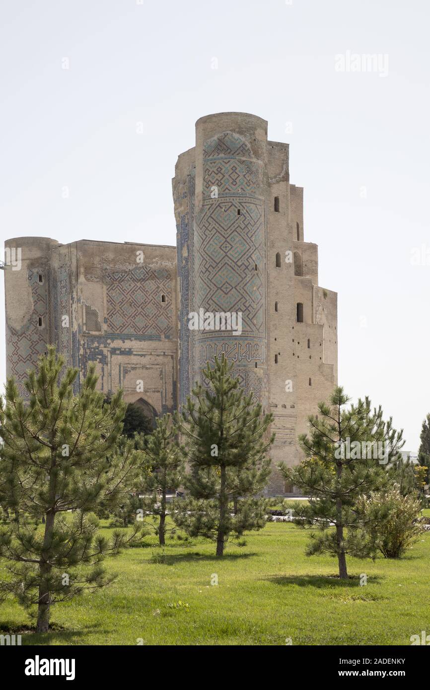 Ak saray palace portail dans shakrisabz Ouzbékistan Banque D'Images