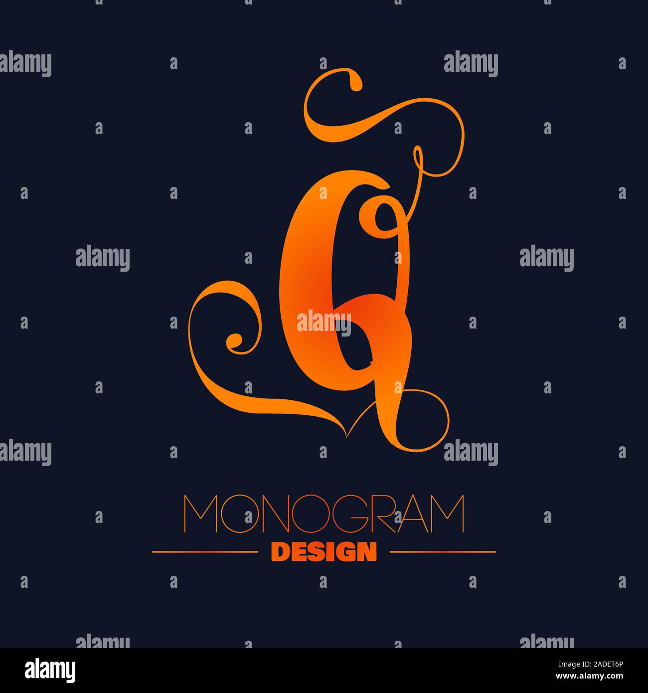 La lettre Q design monogram Illustration de Vecteur