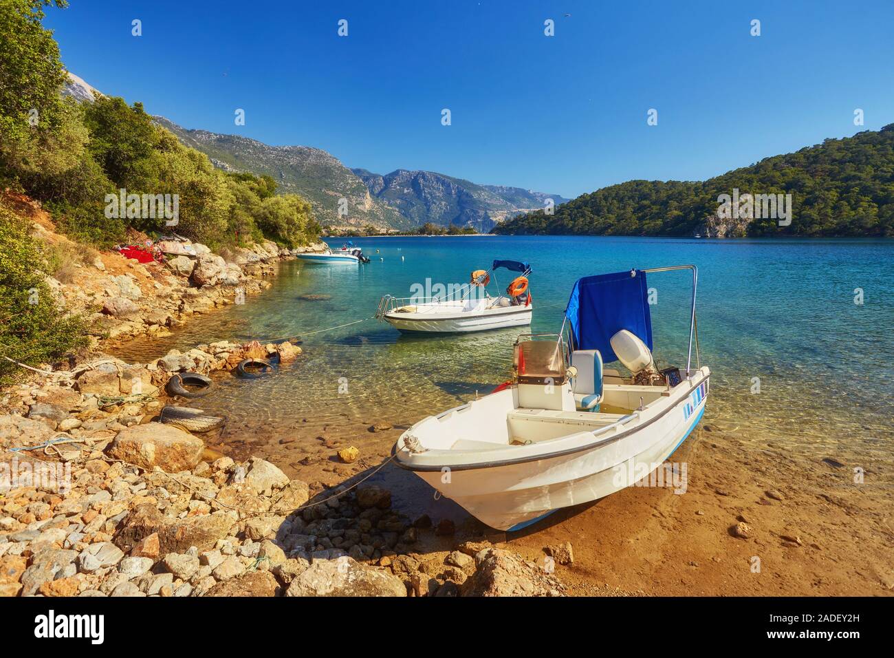 Mer Morte Oludeniz , situé sur la Turquie de la côte sudouest, avec