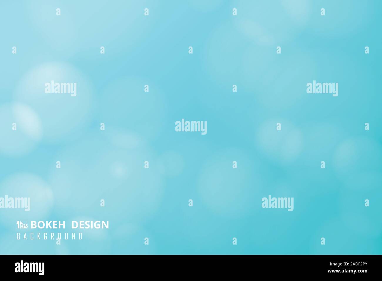 Abstract soft light blue sky de bokeh gradient avec des cercles blanc décoration arrière-plan. La décoration de l'art, modèle, annonce, brochure. illustration ve Illustration de Vecteur