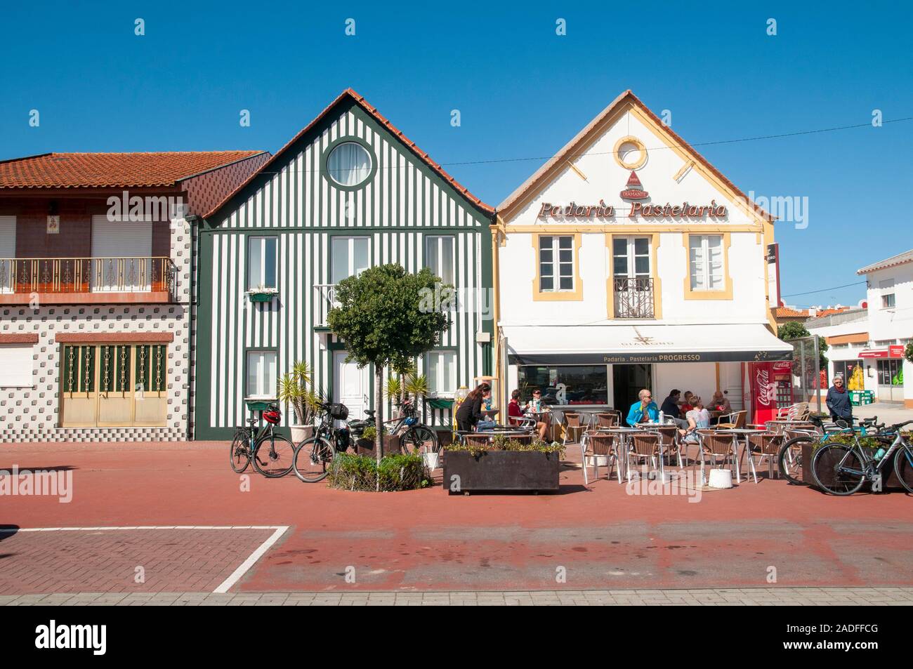 La petite ville de Sao Jacinto une paroisse civile de la municipalité d'Aveiro, Aveiro, Portugal District. Banque D'Images