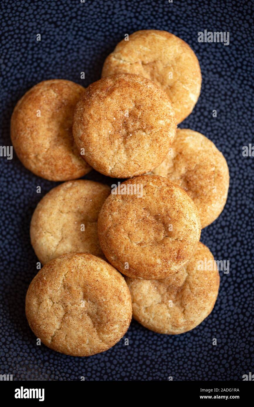 Vue de dessus du snickder doodle cookies Banque D'Images