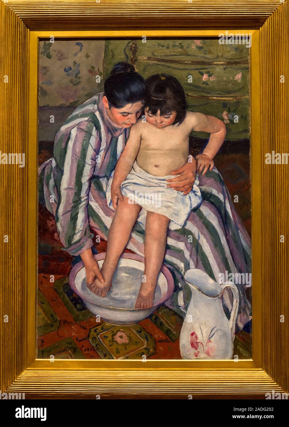 Mary Cassatt peinture la baignoire, l'Art Institute of Chicago, Chicago, Illinois, États-Unis Banque D'Images