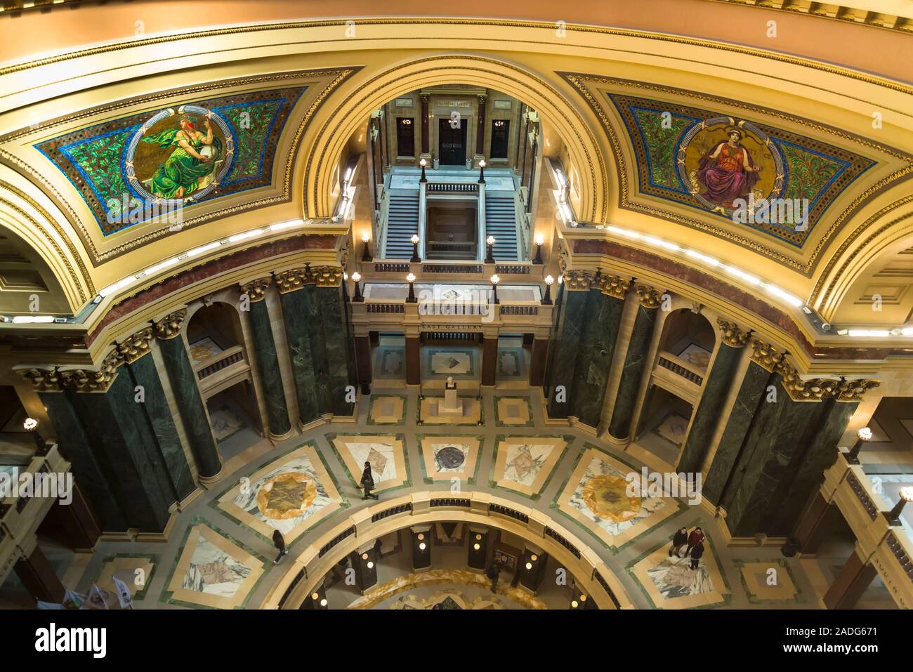 Wisconsin State Capitol, un édifice Beaux-Arts achevé en 2017, Madison, Wisconsin, USA Banque D'Images