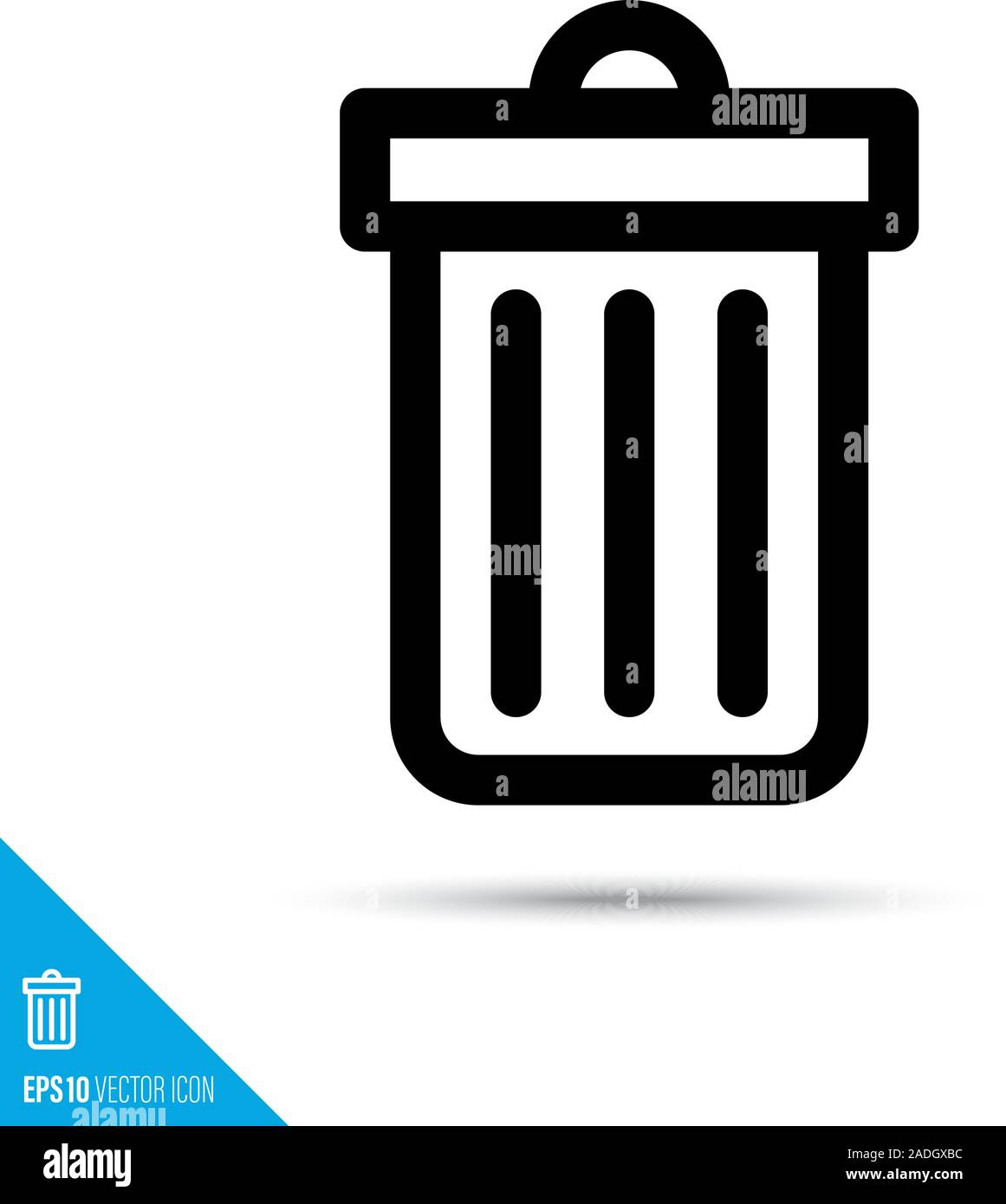 L'icône de la ligne de corbeille. Symbole vecteur poubelle. Le pictogramme de l'interface utilisateur pour le web et applications. Illustration de Vecteur