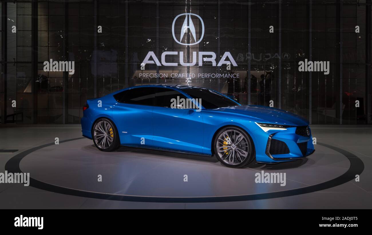 LOS ANGELES, CA/USA - 20 NOVEMBRE 2019 : une Acura TLX S Type concept-car à la Los Angeles Auto Show. Banque D'Images