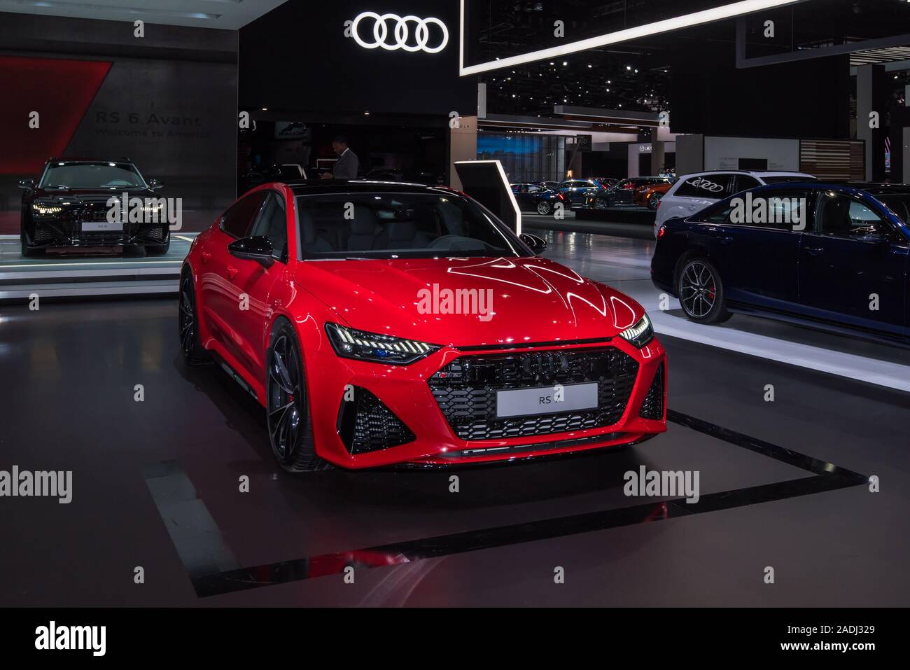 LOS ANGELES, CA/USA - 20 NOVEMBRE 2019 : UN 2020 Audi RS 7 voiture à la Los Angeles Auto Show. Banque D'Images