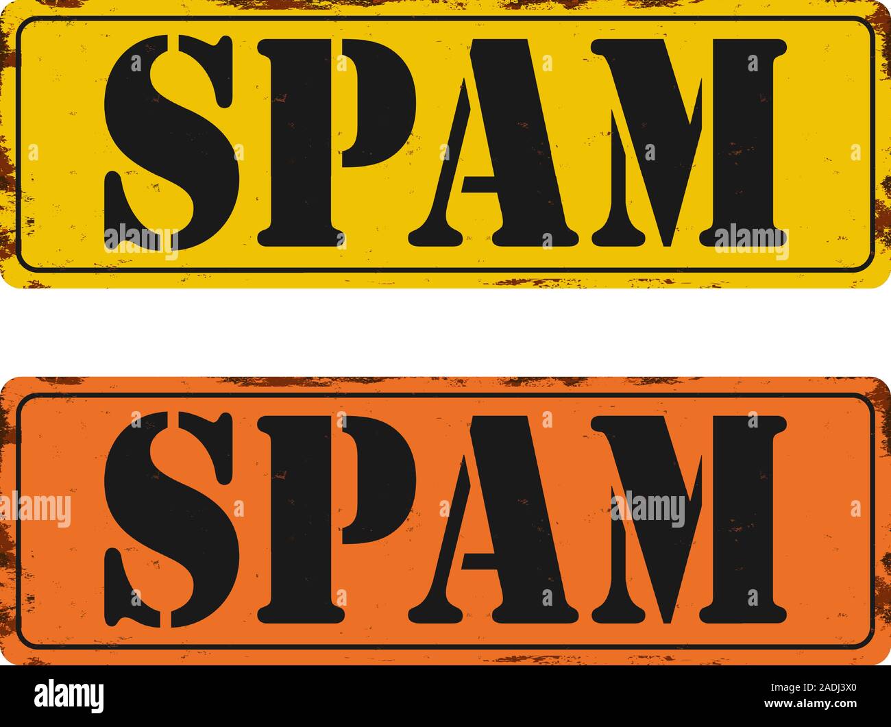 Signe de danger Spam on a white background vector illustration Illustration de Vecteur