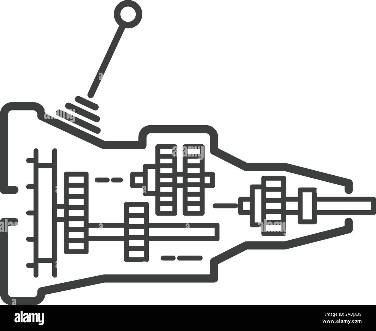 L'icône de transmission automobile - le symbole pour le service de réparation de transmission automobile Illustration de Vecteur