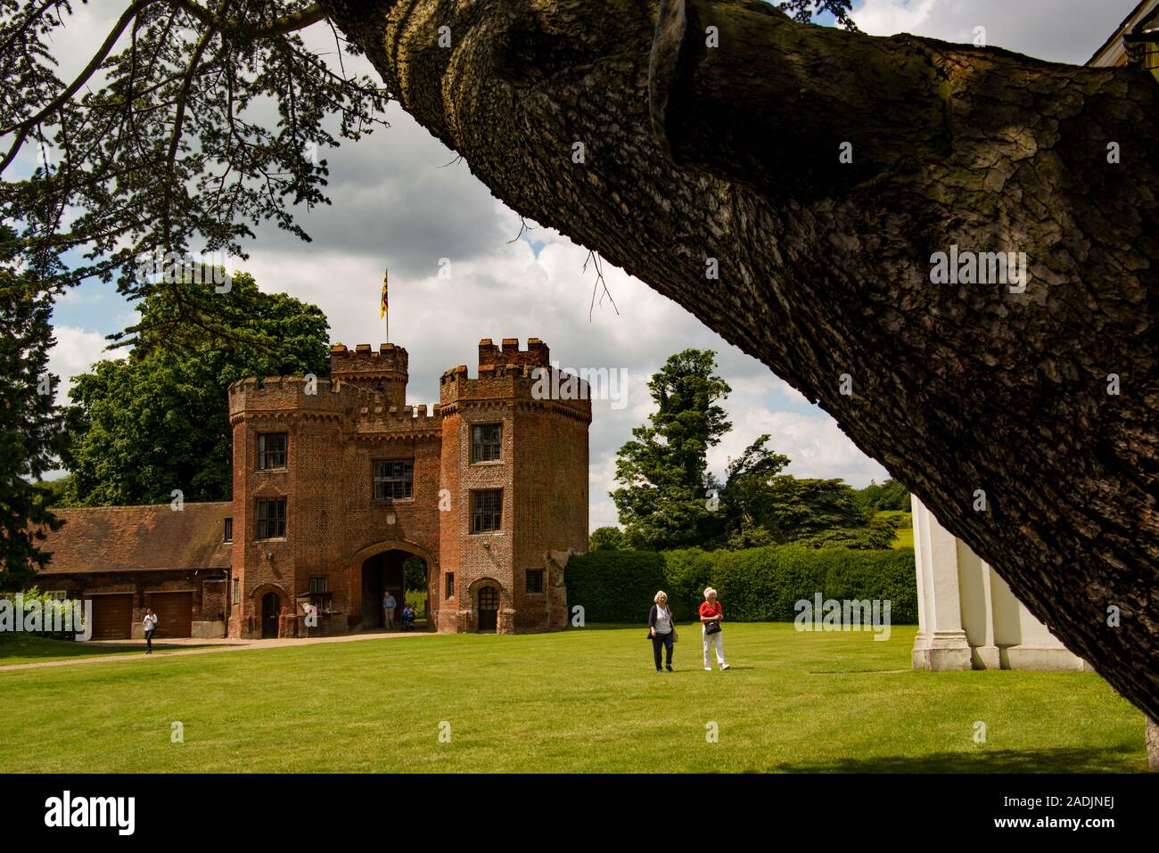 La porterie du château de Lullingstone, Kent. Banque D'Images