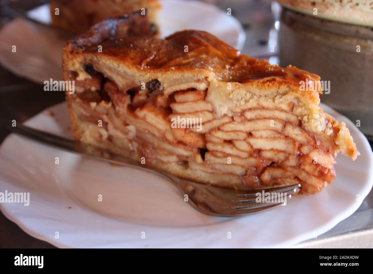 Tarte Aux Pommes Hollandaise Eleve Plat Ou Dessert Typique D Amsterdam En Hollande Photo Stock Alamy
