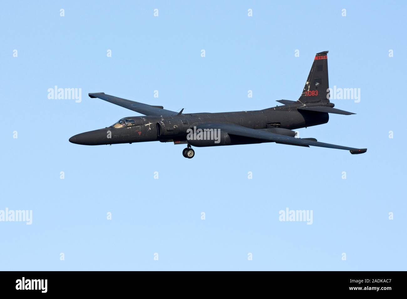 Lockheed U-2 Dragon Lady 80-1083 de la 9e Escadre de reconnaissance, United States Air Force's Air Combat Command, basé à Beale AFB vu à Fairford Banque D'Images