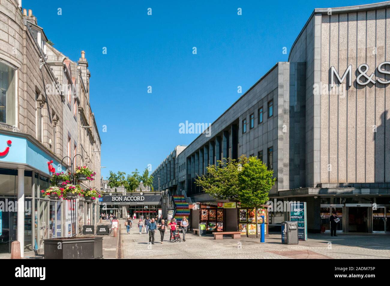 L'entrée de la rue St Nicolas à la Bon Accord centre commercial d'Aberdeen, en Écosse. Banque D'Images