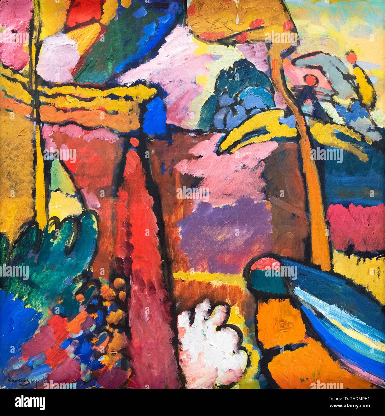 La peinture de Kandinsky. Étude pour l'Improvisation V par Vassily Kandinsky (1866-1944), huile sur toile, 1910 Banque D'Images