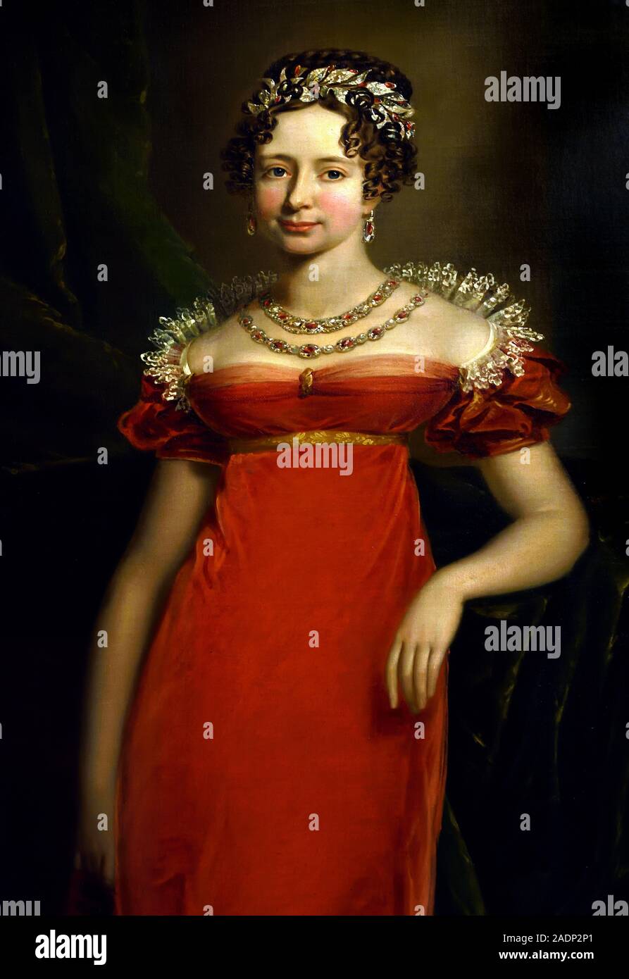 Grand duchesse Maria Pavlovna ( sœur de la reine Anna Pavlova des Pays-Bas 1822 par George Dawe , joyaux de la cour impériale russe, XVIIIe-XIXe siècle, Russie. Banque D'Images