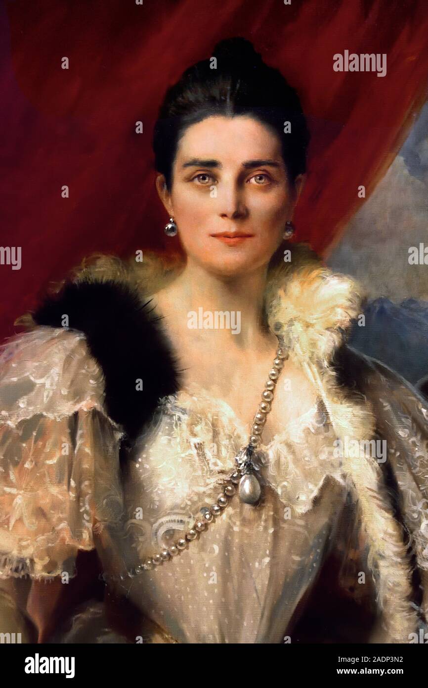 Zinaida princesse Youssoupova 1894 par François Flameng (1856-1923) peintre français. , Joyaux de la cour impériale russe, 18e-19e siècle, la Russie. Banque D'Images