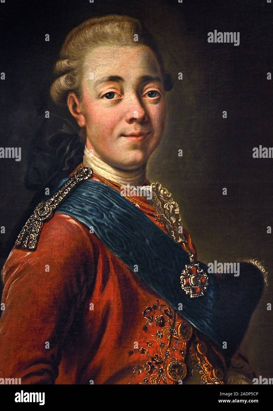 Portrait du Grand-duc Pavel Petrovitch (1754-1801), 1776. Artiste : Alexander Roslin, (1718-1793) -, joyaux de la cour impériale russe, 18e-19e siècle, la Russie. ( Futur Tsar Paul I 1765-95 ) Banque D'Images