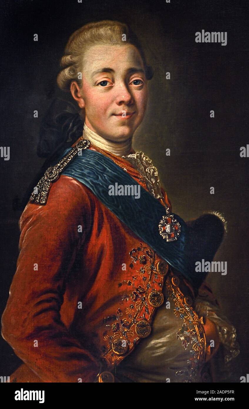 Portrait du Grand-duc Pavel Petrovitch (1754-1801), 1776. Artiste : Alexander Roslin, (1718-1793) -, joyaux de la cour impériale russe, 18e-19e siècle, la Russie. ( Futur Tsar Paul I 1765-95 ) Banque D'Images