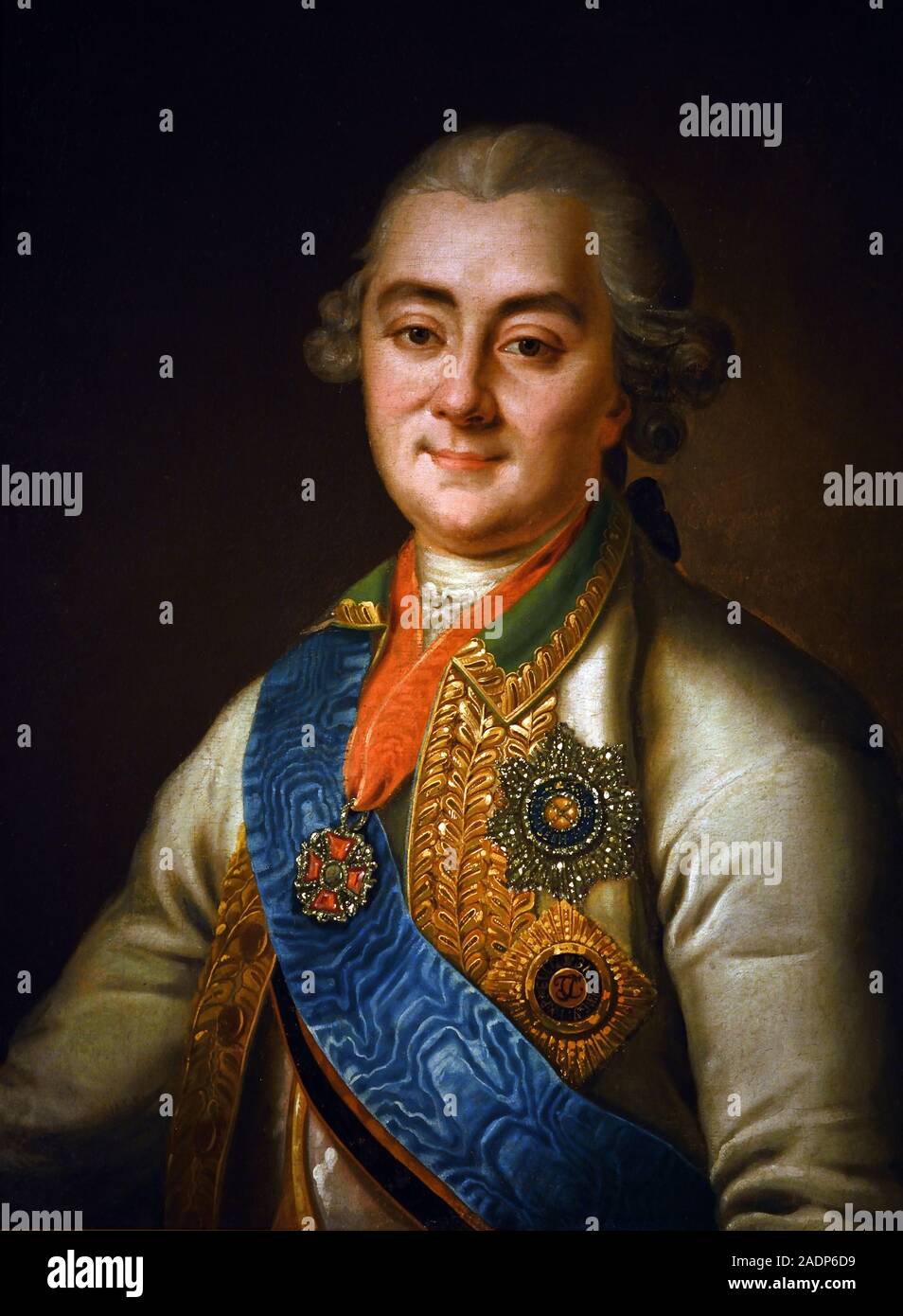 Grigori Orlov (1734-1783) - Fedor Rokotov, 1762. Comte Grigori Grigorievich Orlov était le favori de l'impératrice Catherine la Grande de la Russie , joyaux de la cour impériale russe, 18e-19e siècle, la Russie. Banque D'Images