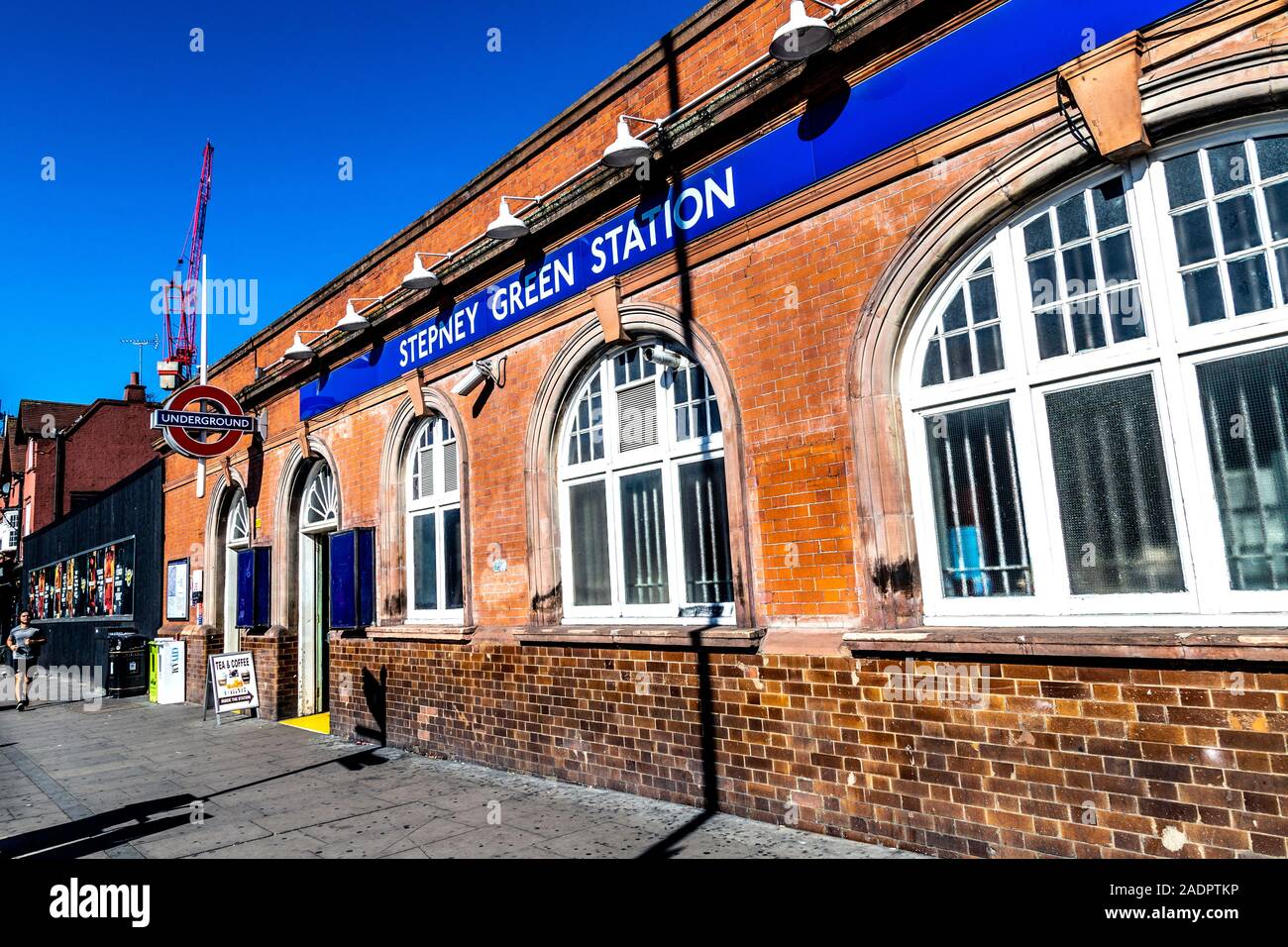 Extérieur de Stepney Green Station, Londres, Royaume-Uni Banque D'Images