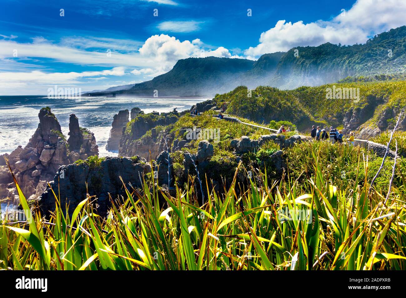 Seascape à Punakaiki, Nouvelle-Zélande Banque D'Images