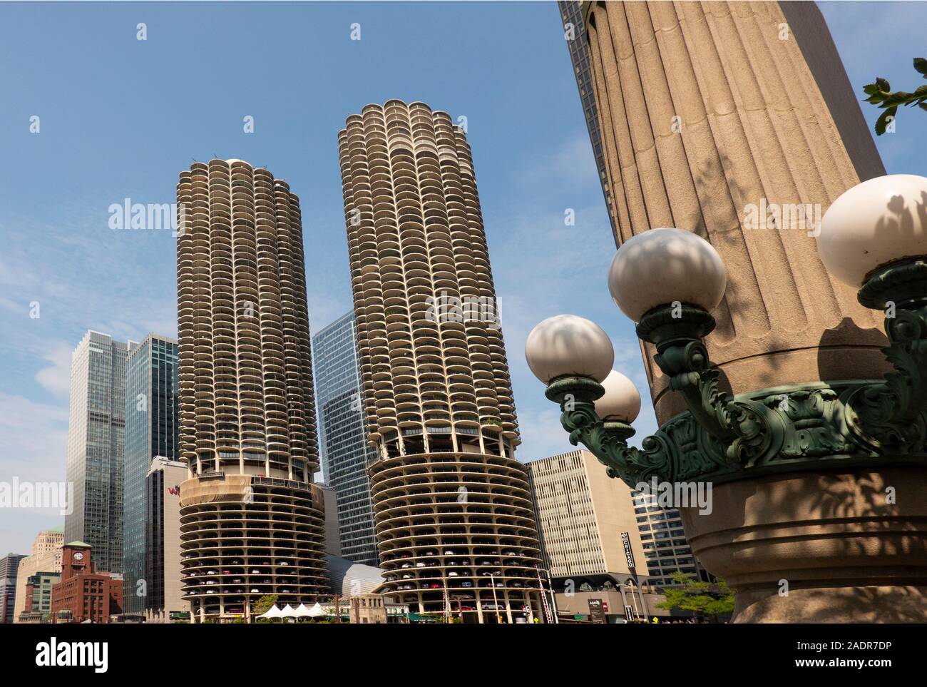 Complexe de bâtiments Marina City à Chicago, Illinois Banque D'Images